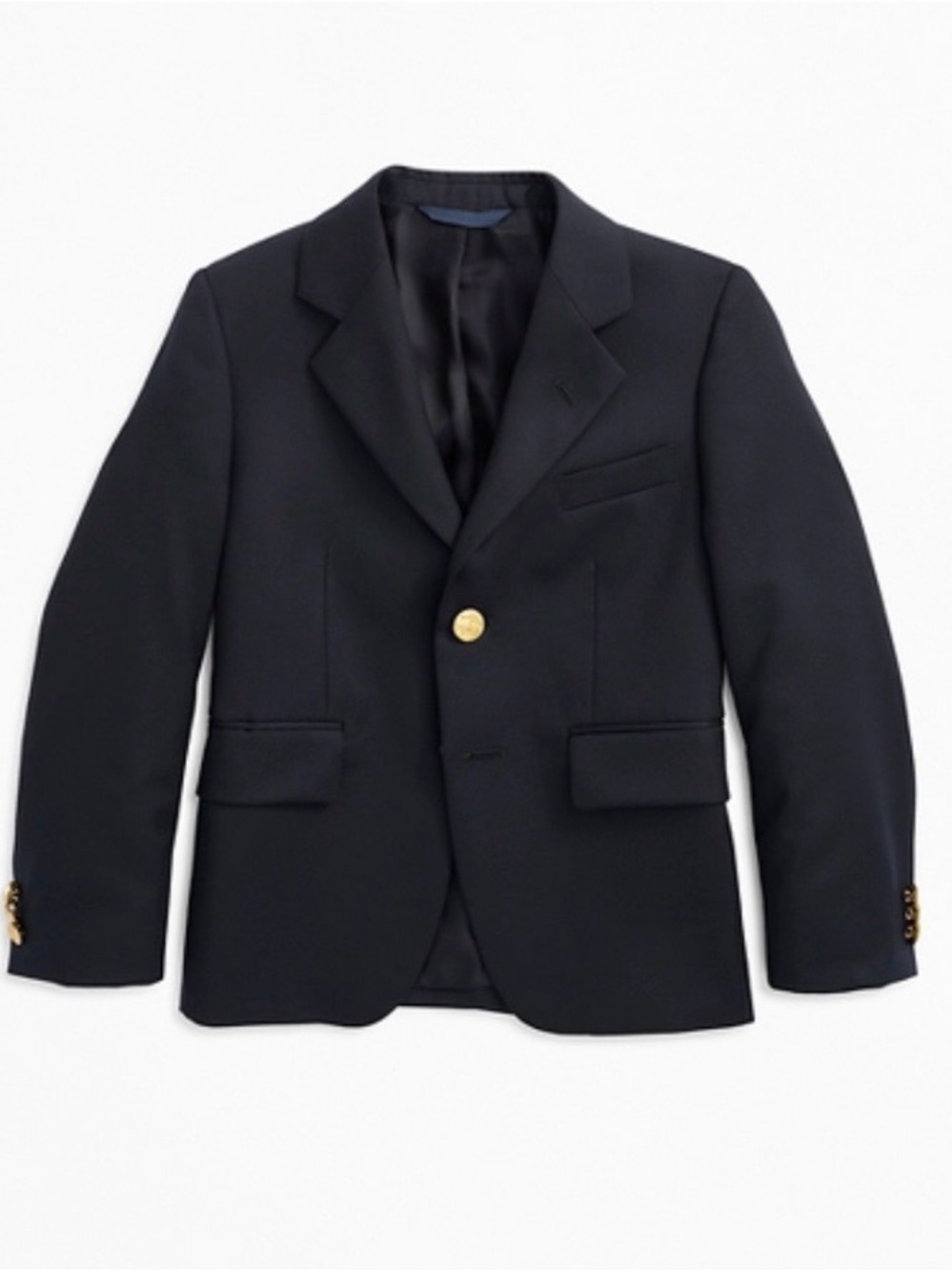 Brooks Brothers Navy Blazer with Gold Buttons. Size 12